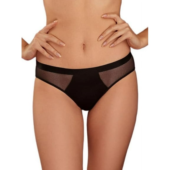Victoria Bella MILAVITSA-350104 women's Panties SLIP, mid-waist, Fashion collection, Black, Size XS