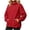Red-women zip up hoodie, variant on AnuYalue Mock Turtleneck Sweatshirts for Women Oversized Long Sleeve Pullover Loose Fit Side Slit Tops With Pockets