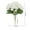 White, variant on Ohmyroo 2 Piece Artificial Hydrangea Flower Full Bloom Design for Home Living Room Decor Fake Flower Holiday Decoration