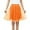 Orange, variant on Ediodpoh Women's Tutu Skirt Pleated Midi Skirt High Waist Flowy Hem for Festive Party and Carnival Ballet Skirt Gold XL