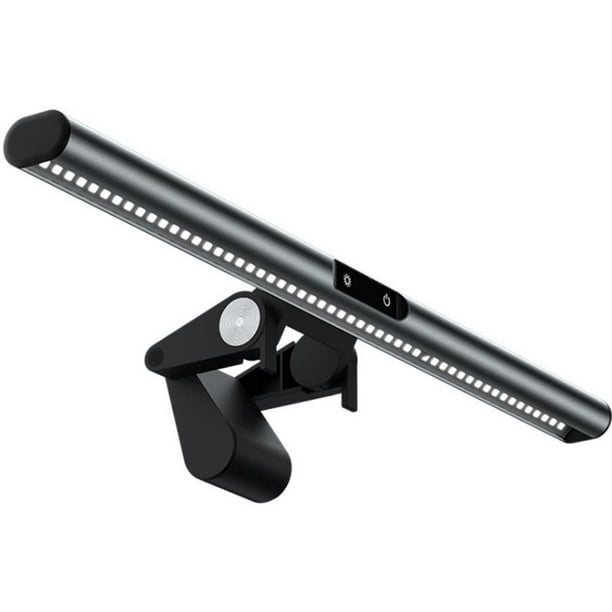 Lámpara LED negra Advancent para pantalla de ordenador multifuncional cuidado de los ojos