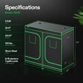 thumbnail image 4 of VIVOSUN S848 4x8 Grow Tent, 96"x48"x80" High Reflective Mylar with Observation Window and Floor Tray for Hydroponics Indoor Plant for VS4000/VSF4300, 4 of 9
