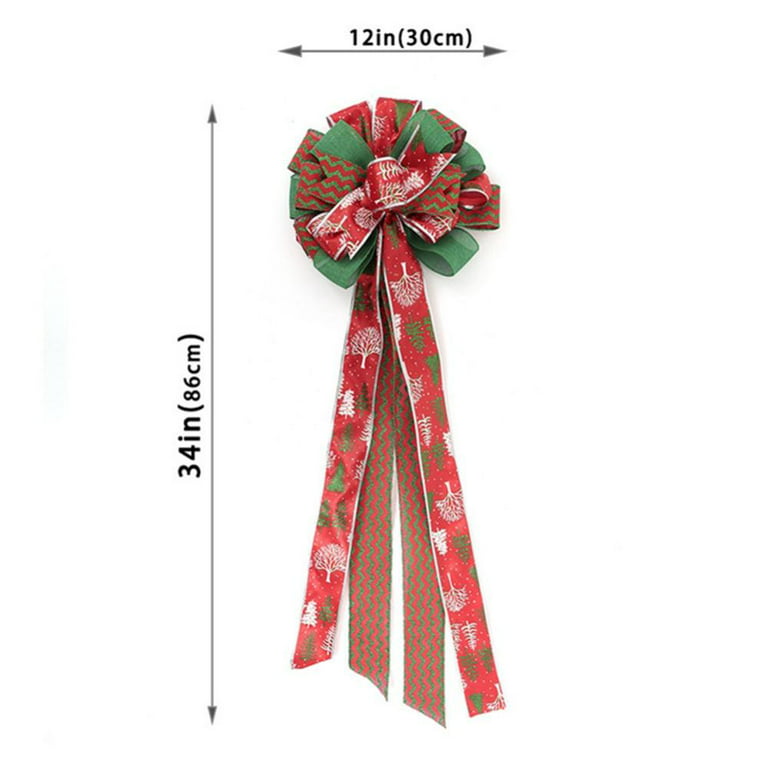 The Holiday Aisle® Christmas Retractable Bow Tree Top Hat