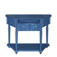 thumbnail image 6 of Lunale 39.37" Elegant Carved End Console Table with 1 Drawer, Storage Sideboard Table for Living Room, Kitchen, Navy Blue, 6 of 6