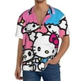 thumbnail image 3 of Sigee Sanrio Bj for Men's Casual Short Sleeve Button Down Shirts Men's Shirts Summer Medium, 3 of 7