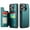 Blue Green, variant on Wallet Case for iPhone 14/15/16/17 Plus, Pro, Pro Max, Soft PU Leather Flip Cover, RFID Blocking Card Holder Kickstand, Slim Protective Phone Case for Men Women