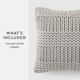 thumbnail image 5 of Noble Linens Decor Throw Pillow in Cozy Chunky Knit Fabric, 5 of 8