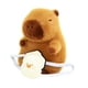 thumbnail image 3 of Lindo animal de peluche capibara, juguete de peluche, cómodos regalos de cumpleaños, decoración de coche, 33cm, 3 of 9