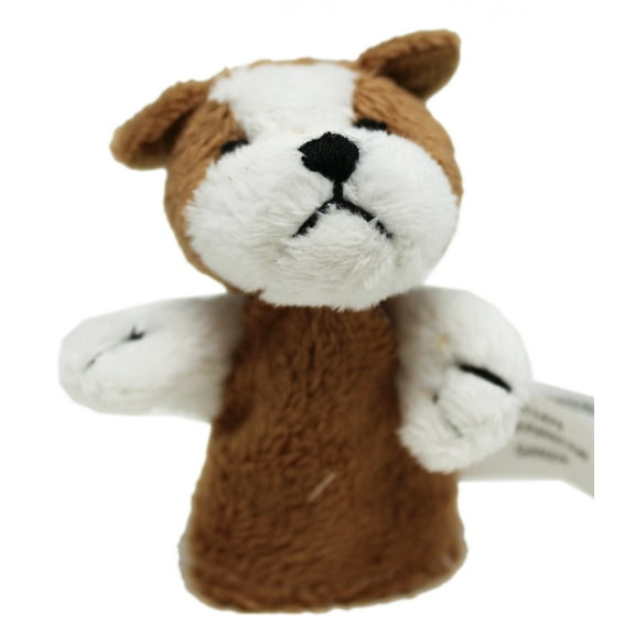 Kid's Plush Animal Finger Puppet: Terrier - By Ganz