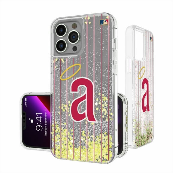 Los Angeles Angels 1971 Cooperstown Pinstripe iPhone Glitter Case