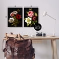 thumbnail image 4 of Stupell Industries Vintage Blooms on Black Botanical & Floral Painting Black Framed Art Print Wall Art, 16 x 20, Set of 2, 4 of 10