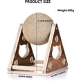 thumbnail image 3 of -Juguete para gatos, poste rascador, alfombra rascadora, base de madera, pelota rascadora para gatos, área de juegos y percha, tablero de sisal, rascador para gatitos y gatos, 3 of 6