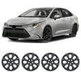 thumbnail image 3 of 16" Set of 4 Hubcaps Fit 2009-2025 Toyota Corolla/2023-2025 Corolla Hybrid/2009-2014 Matrix Compatible with Steel Wheels(Black Matte), 3 of 9
