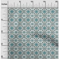thumbnail image 2 of oneOone Cotton Cambric Teal Green Fabric Mosaic Sewing Material Print Fabric By The Yard 56 Inch Wide, 2 of 6