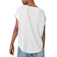 thumbnail image 2 of Camiseta de manga corta Lucky Brand Sandwash Dolman Blanco Brillante, 2 of 3