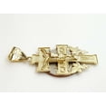 thumbnail image 6 of New 10k Yellow gold Caravaca double cross with angel crucifix Jesus pendant 6.3g, 6 of 12