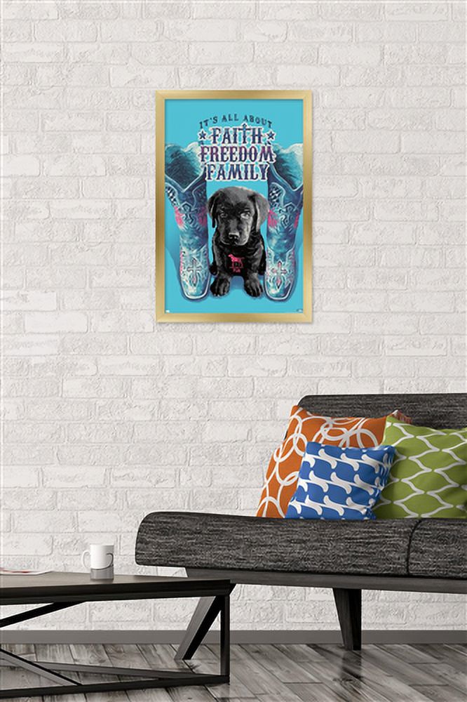 Jim Baldwin - Faith, Freedom, Family Wall Poster, 14.725" x 22.375" Framed