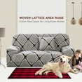 thumbnail image 2 of PiccoCasa Cotton Woven  Plaid Area Floor Rug, Red Black, 59"x35", 2 of 7