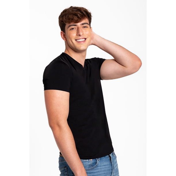 Camiseta Cuello V Manga Corta Microfibra (3987) negro S Diane & Geordi Colombia 3987