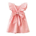 thumbnail image 3 of RIJOPUTY Kids Dress Red Toddler Dress 12-18 Month Girl Clothes Baby Girl Summer Outfit Girls Holiday Outfit Plaid Outfit for Girls Outfits for 1 Year Old Girl 3t Outfits Girl Holiday Outfits, 3 of 6