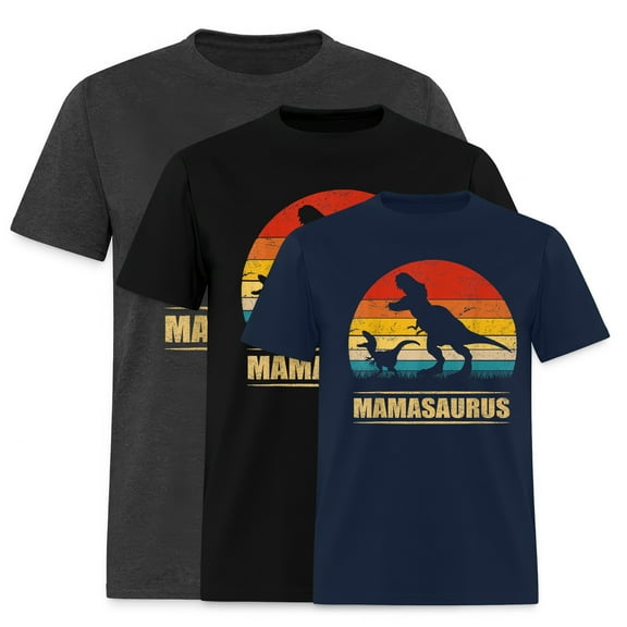 EcoLoom Mamasaurus Rex Dinosaur Mother's Day Mum Short Sleeve Unisex T Shirt