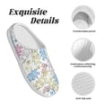 thumbnail image 5 of Lsque Cartoon Bunny Pattern Womens Comfort Cotton on Scuff With Memory Foam and Anti-skid Sole Slipper-46/47, 5 of 7