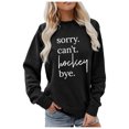 thumbnail image 1 of WEAIXIMIUNG Sweatshirts pour Femmes Pull Décontracté à Manches Longues Col Rond avec Imprimé Lettre, 1 of 4