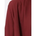 thumbnail image 5 of INSPIRE CHIC Women's Open Front Shawl Lapel 3/4 Ruched Sleeves Chiffon Crop Blazer, 5 of 6