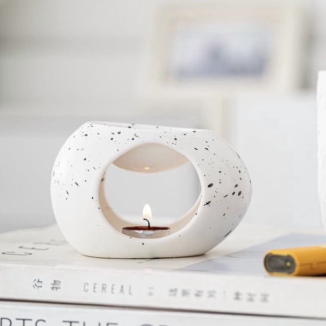 Ceramic Essential Oil Burner, Candle Heating Aromatherapy Diffuser for Home, Spa and Salon Decor