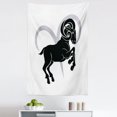 thumbnail image 1 of Zodiac Aries Tapestry, Black Silhouette of a Astrological Animal Standing on Grey Sign, Fabric Wall Hanging Decor for Bedroom Living Room Dorm, 5 Sizes, Pale Grey White, by Ambesonne, 1 of 1