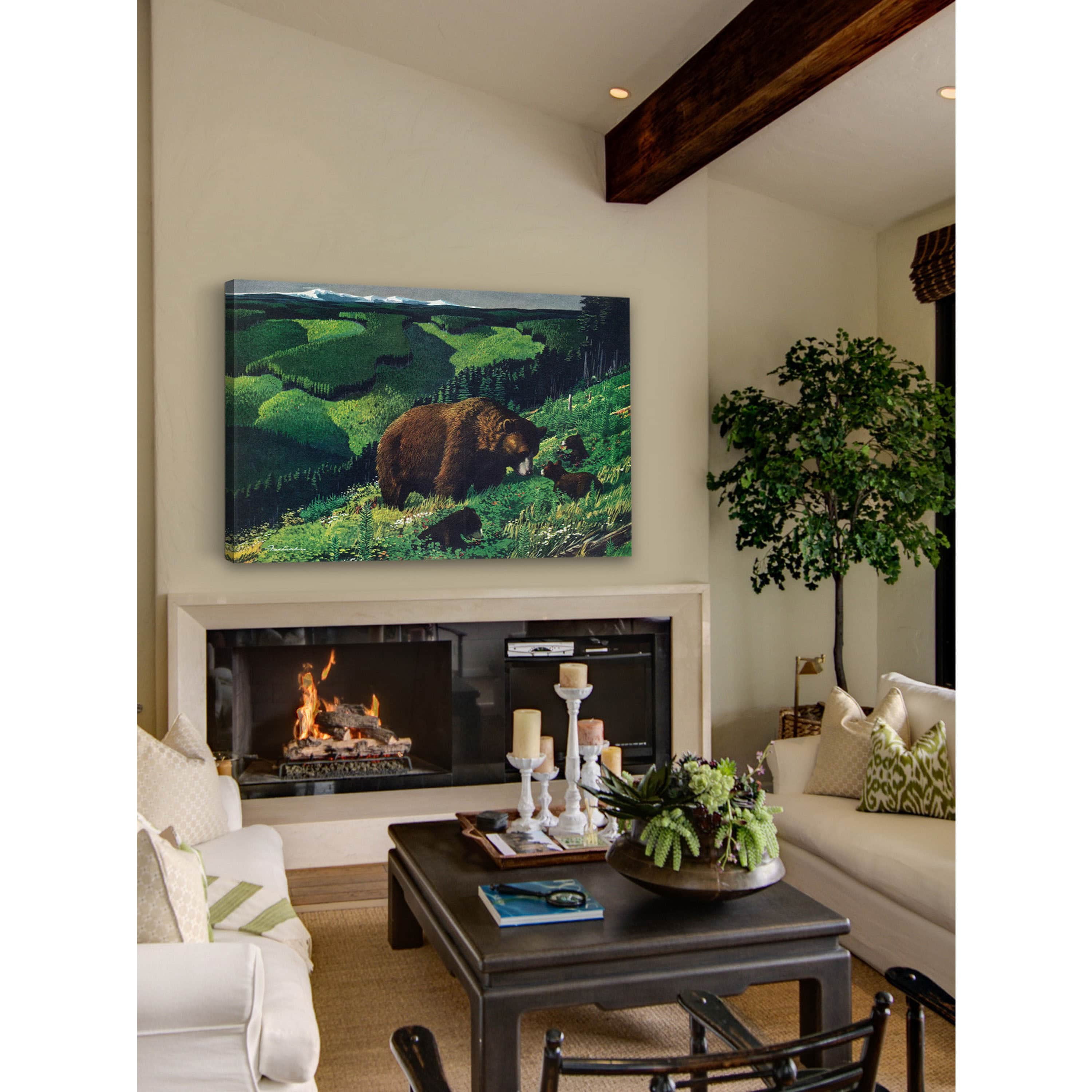 "Bear Cubs" Painting Print on Wrapped Canvas