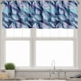 thumbnail image 3 of Ambesonne Paisley Valance & Curtain, Feather and Wavy Design, 55"x30", Pale Blue Navy Blue, 3 of 6