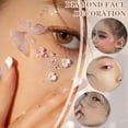 thumbnail image 3 of Face Makeup Stickers Children Bridal Eye Makeup Light Diamond-Face Decoration. R6X2, 3 of 9
