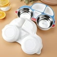 thumbnail image 3 of YAOMOBB Baby Bowl Stainless Steel Kids Tableware Set with Compartment Design for Infant Food Supplement Rust free Bowl Fork and Spoon Set for Home Use, 3 of 6