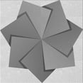 thumbnail image 1 of Ahgly Company Indoor Square Patterned Platinum Gray Area Rugs, 7' Square, 1 of 6