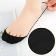 thumbnail image 4 of 6 Pairs Ultra Low Cut Liner Socks Women Ball of Foot Cushion Socks Women No Show Toe Topper Socks with Invisible Sling Back Padded Half Socks Socks for High Heels, 4 of 6