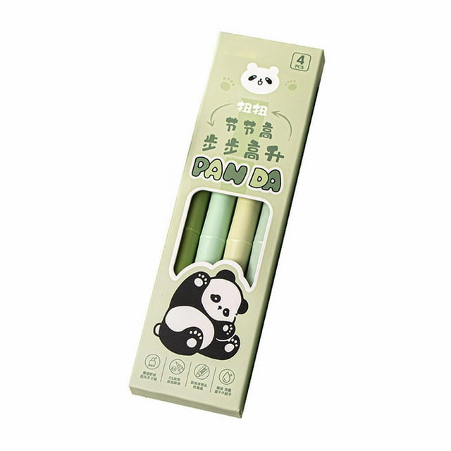 4 PCS Cute Panda Gel Pens Rotating Pen 0.5mm Fine Point Smooth Writing Pens 10ml, Back to School, Smooth Pens for Writing, School Classroom Art Suppliers for Note Taking and Journaling