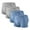 Light Blue, variant on ZQUUVOU Men's Briefs Loose Cotton Blend Breathable Elastic Underwear 4 Pack (Navy,L)