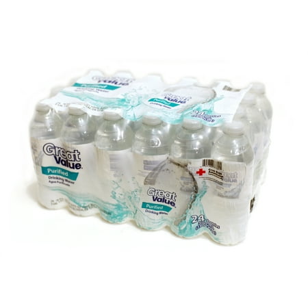 Great Value Purified Water, 16.9 Fl. Oz., 24 Count