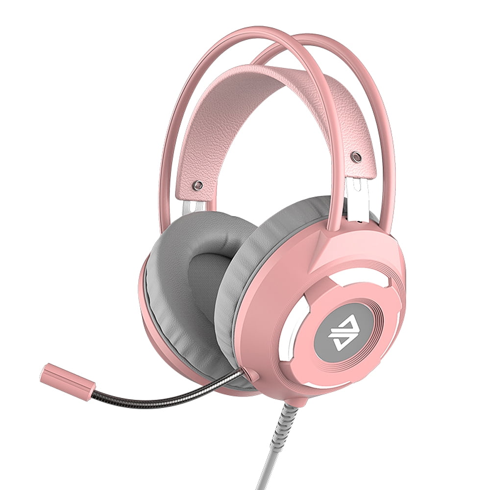 Male skinke Tremble Ajazz AX120 - 7.1 Channel Stereo Gaming Headset Noise Cancelling Over Ear  Headphones with Mic Bass Surround Soft Memory Earmuffs 50mm Drivers Pink -  Walmart.com