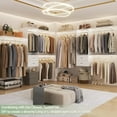 thumbnail image 5 of 96" Closet System with 2 Wooden Drawers, 4-8ft Walk-in Closet Organizer System with 4 Hanging Rods,for Bedroom,Living Room,Garment Rack,White, 5 of 7