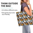 thumbnail image 2 of Bingfone Canvas Tote Bag for Women with Inner Pocket Aesthetic Cute Shopping Tote Bags Reusable Grocery Bags- Happy Halloween2, 2 of 8