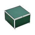 thumbnail image 2 of Stylish Square Wood And Glass Storage Box, Green, 2 of 2
