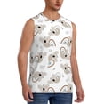 thumbnail image 2 of Uemuo Cartoon Koala Pattern Men's Sleeveless T-Shirt,Muscle Athletic Tank Top, Moisture-wicking Quick-dry Breathable Classic Tee Top for Gym Run Outdoor Sports-Large, 2 of 8
