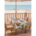 thumbnail image 2 of Outdoor Tablecloth with Umbrella Hole for Patio/Picnic/Party/Camping, Beige Children's Day Waterproof Table Cloth Rectangle Table Cover Washable, Car Tree Stars Modern Abstract Art Cartoon (52"x 70"), 2 of 8
