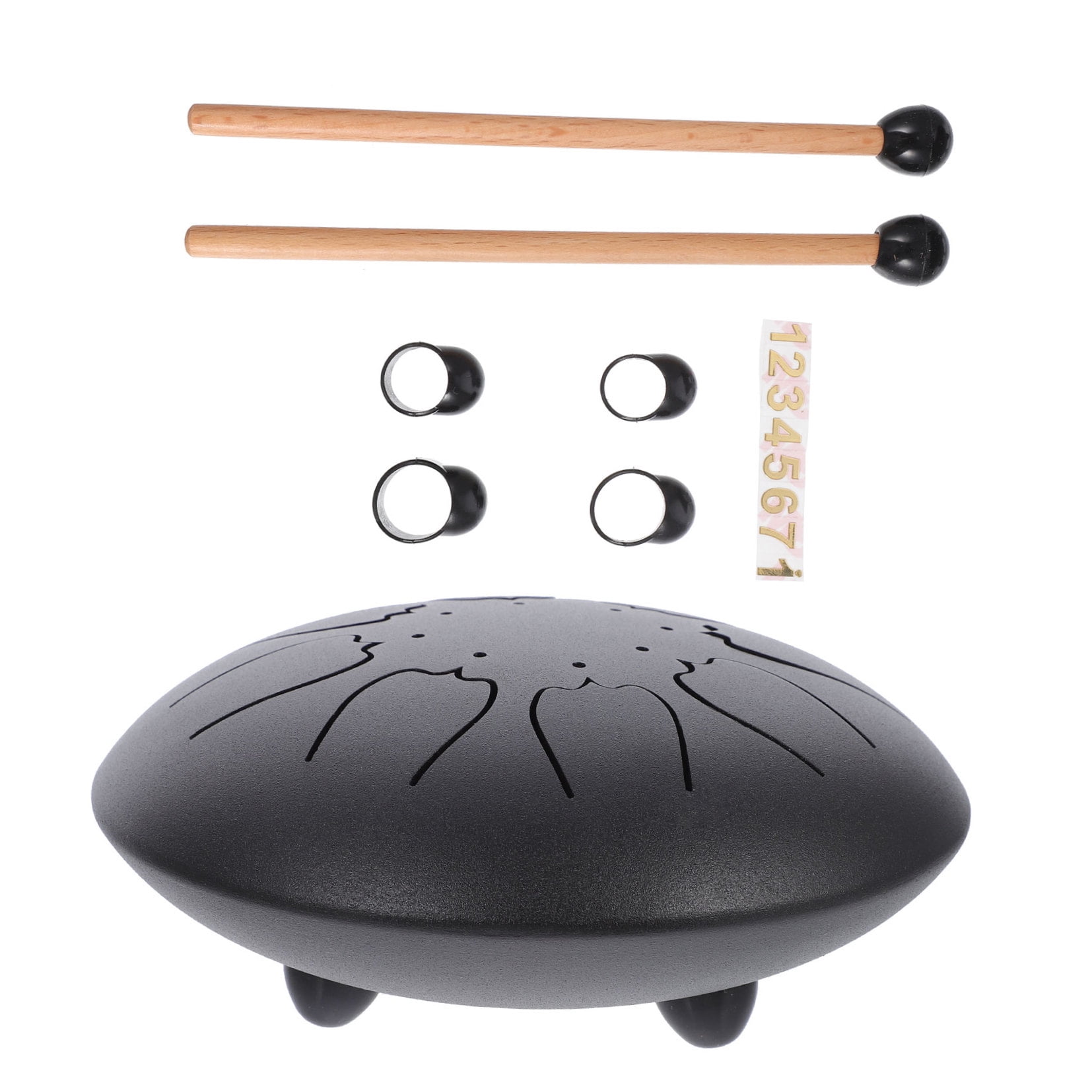 1 Set Percussion Tongue Drum Musical Instrument with Ethereal Sound, Portable Drum for Music Therapy and Relaxation