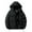 Black, variant on Unisex Thickened Hooded Cotton-Padded Coat Puffer Jacket Long Sleeve Jacket for Couple Black XXL