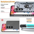 thumbnail image 2 of ELEHOLD Heavy Duty Rugged Case for Samsung Galaxy A16 5G,360° Rotation Ring Holder Kickstand Function Anti-Slip Work with Magnetic Car Mount Shockproof Protective Case,Gray, 2 of 8