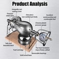 thumbnail image 4 of ZZYYZZ Chinese Popcorn Maker, Chinese Popcorn Machine, High Pressure Popcorn Popper with Valve, Stainless Steel Hand Popcorn Cannon, for Home Party, L, 4 of 8