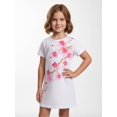 thumbnail image 2 of Girls Chic Casual Short Sleeve Dress Relaxed-Fit Sundress Stretchy Back to School for Kids Girls Age 5-13 Classic Round Neck, 2 of 6